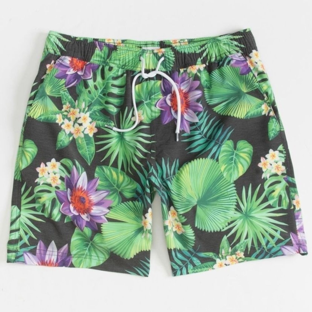 Blue Crown NWT Lotus Palm Men's Boardshorts Medium